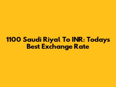 1100 Saudi Riyal To INR: Today's Best Exchange Rate