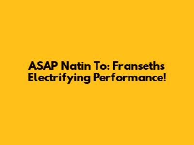 ASAP Natin To: Franseth's Electrifying Performance!