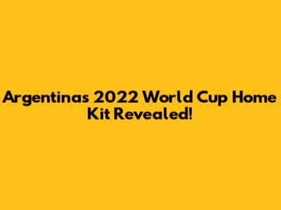 Argentina's 2022 World Cup Home Kit Revealed!
