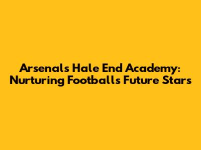 Arsenal's Hale End Academy: Nurturing Football's Future Stars
