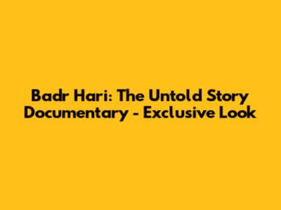 Badr Hari: The Untold Story Documentary - Exclusive Look