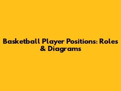 Basketball Player Positions: Roles & Diagrams