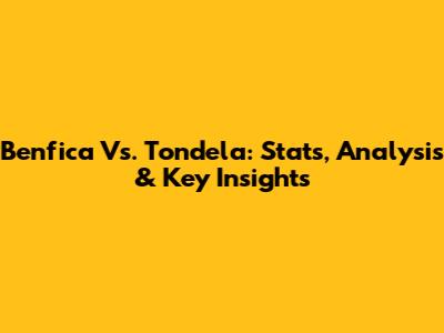 Benfica Vs. Tondela: Stats, Analysis & Key Insights