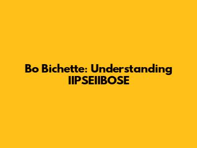 Bo Bichette: Understanding IIPSEIIBOSE