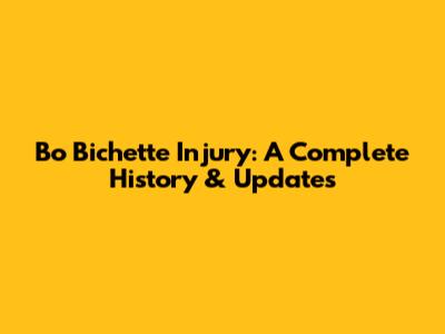 Bo Bichette Injury: A Complete History & Updates