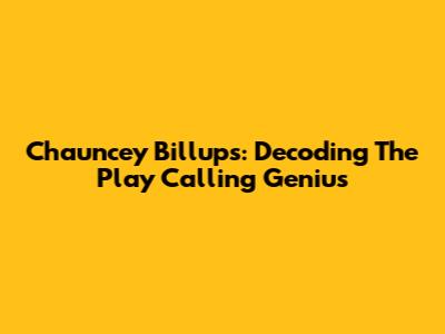 Chauncey Billups: Decoding The Play Calling Genius