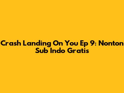 Crash Landing On You Ep 9: Nonton Sub Indo Gratis