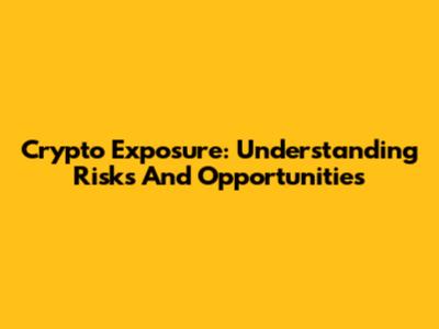 Crypto Exposure: Understanding Risks And Opportunities