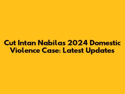 Cut Intan Nabila's 2024 Domestic Violence Case: Latest Updates