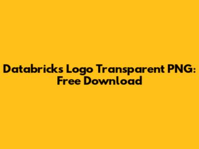 Databricks Logo Transparent PNG: Free Download
