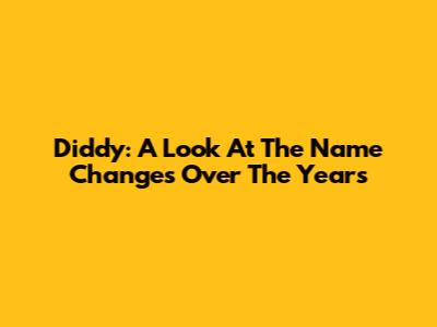 Diddy: A Look At The Name Changes Over The Years