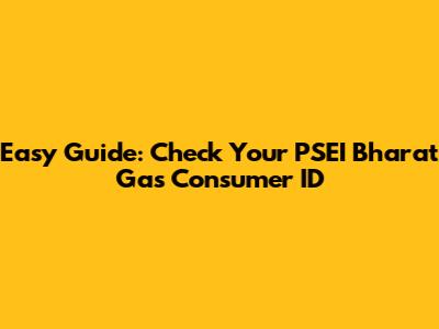 Easy Guide: Check Your PSEI Bharat Gas Consumer ID