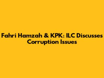 Fahri Hamzah & KPK: ILC Discusses Corruption Issues