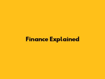 Finance Explained
