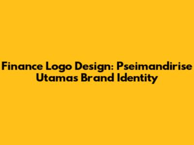 Finance Logo Design: Pseimandirise Utama's Brand Identity