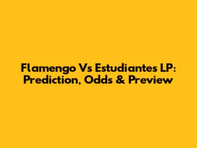 Flamengo Vs Estudiantes LP: Prediction, Odds & Preview