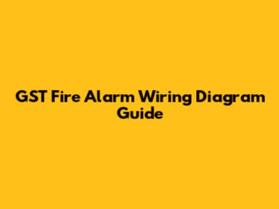 GST Fire Alarm Wiring Diagram Guide