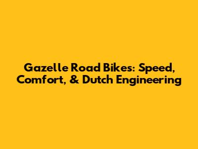 Gazelle Road Bikes: Speed, Comfort, & Dutch Engineering