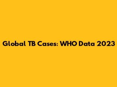 Global TB Cases: WHO Data 2023