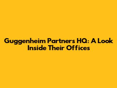 Guggenheim Partners HQ: A Look Inside Their Offices