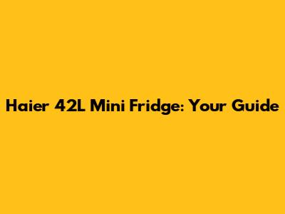 Haier 42L Mini Fridge: Your Guide
