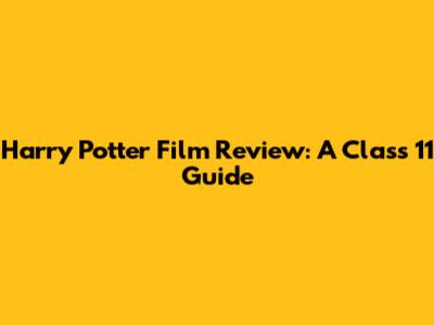 Harry Potter Film Review: A Class 11 Guide