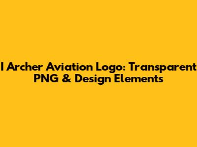 I Archer Aviation Logo: Transparent PNG & Design Elements