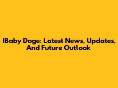 IBaby Doge: Latest News, Updates, And Future Outlook