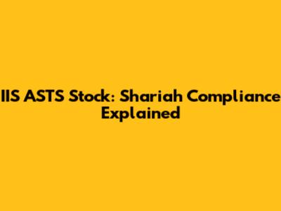 IIS ASTS Stock: Shariah Compliance Explained