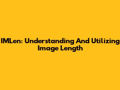 IMLen: Understanding And Utilizing Image Length