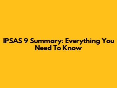 IPSAS 9 Summary: Everything You Need To Know