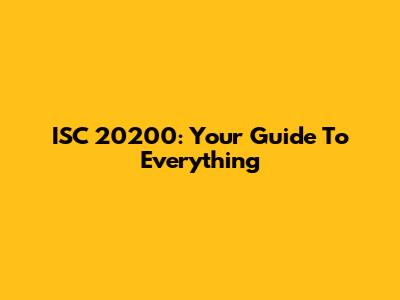 ISC 20200: Your Guide To Everything