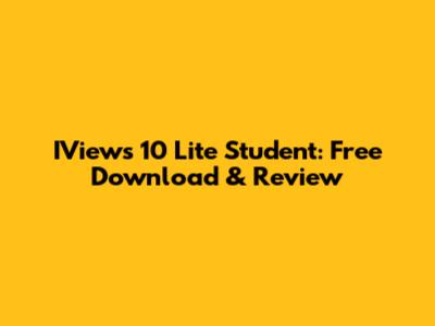 IViews 10 Lite Student: Free Download & Review