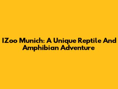 IZoo Munich: A Unique Reptile And Amphibian Adventure