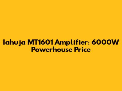 Iahuja MT1601 Amplifier: 6000W Powerhouse Price