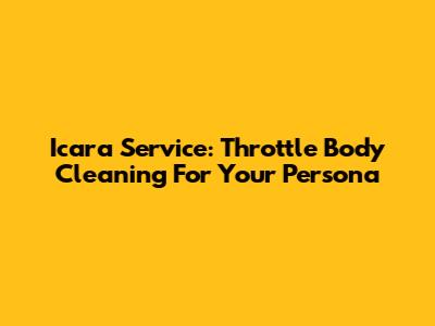 Icara Service: Throttle Body Cleaning For Your Persona