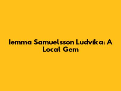 Iemma Samuelsson Ludvika: A Local Gem