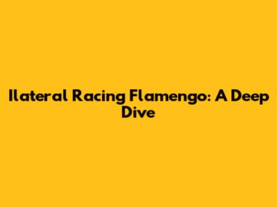Ilateral Racing Flamengo: A Deep Dive