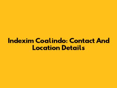 Indexim Coalindo: Contact And Location Details