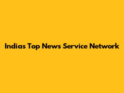 India's Top News Service Network