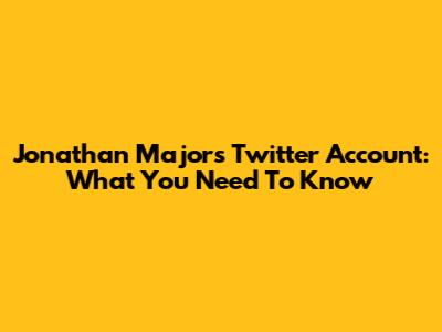Jonathan Majors' Twitter Account: What You Need To Know