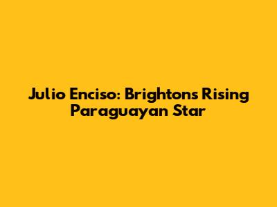 Julio Enciso: Brighton's Rising Paraguayan Star