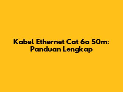 Kabel Ethernet Cat 6a 50m: Panduan Lengkap