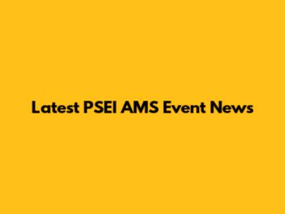 Latest PSEI AMS Event News