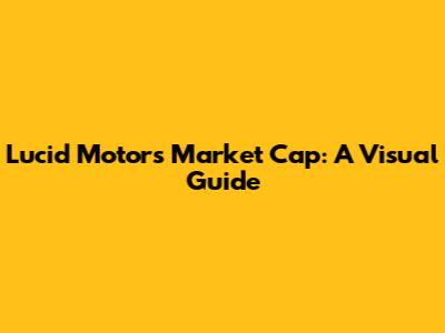Lucid Motors Market Cap: A Visual Guide