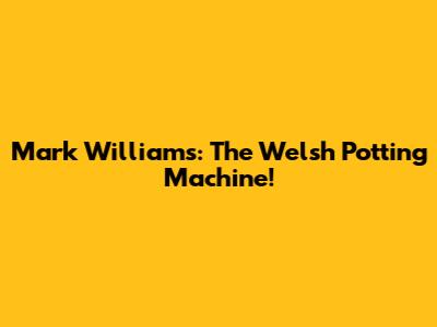 Mark Williams: The Welsh Potting Machine!