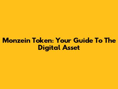 Monzein Token: Your Guide To The Digital Asset