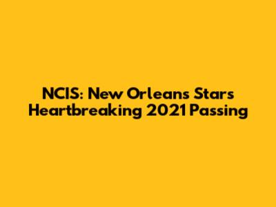 NCIS: New Orleans Star's Heartbreaking 2021 Passing