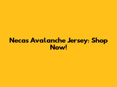 Necas Avalanche Jersey: Shop Now!