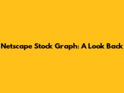 Netscape Stock Graph: A Look Back